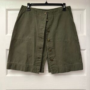 Vintage Ralph Lauren Olive Button-Front Skirt